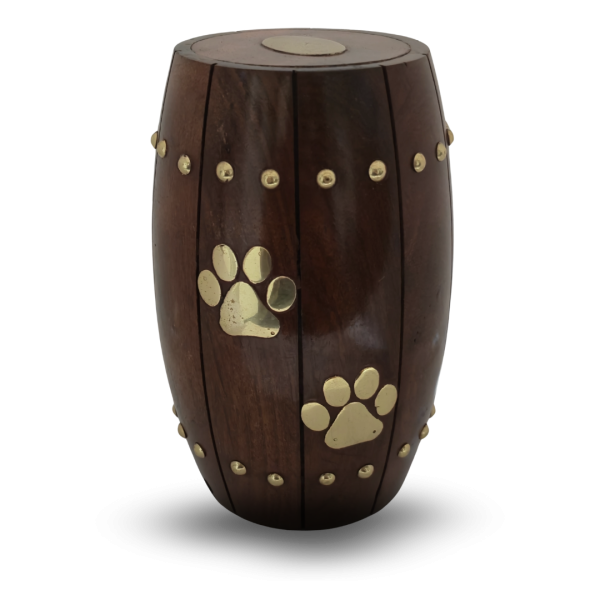 Wood Barrel Urn