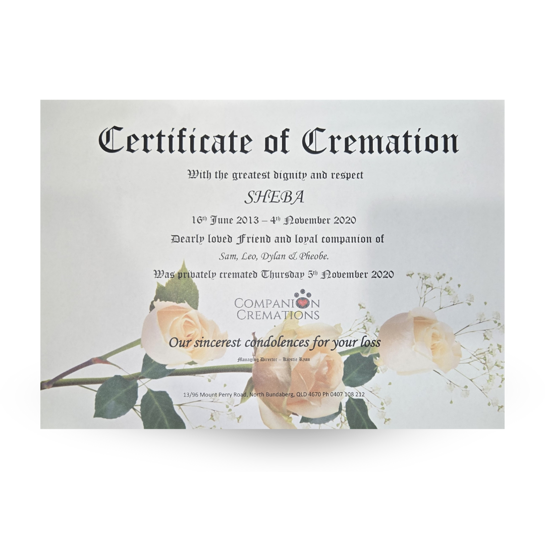 Cremation Certificate